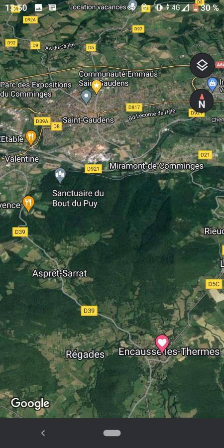 Chaleureux studio indépendant Encausse-les-Thermes Exterior foto